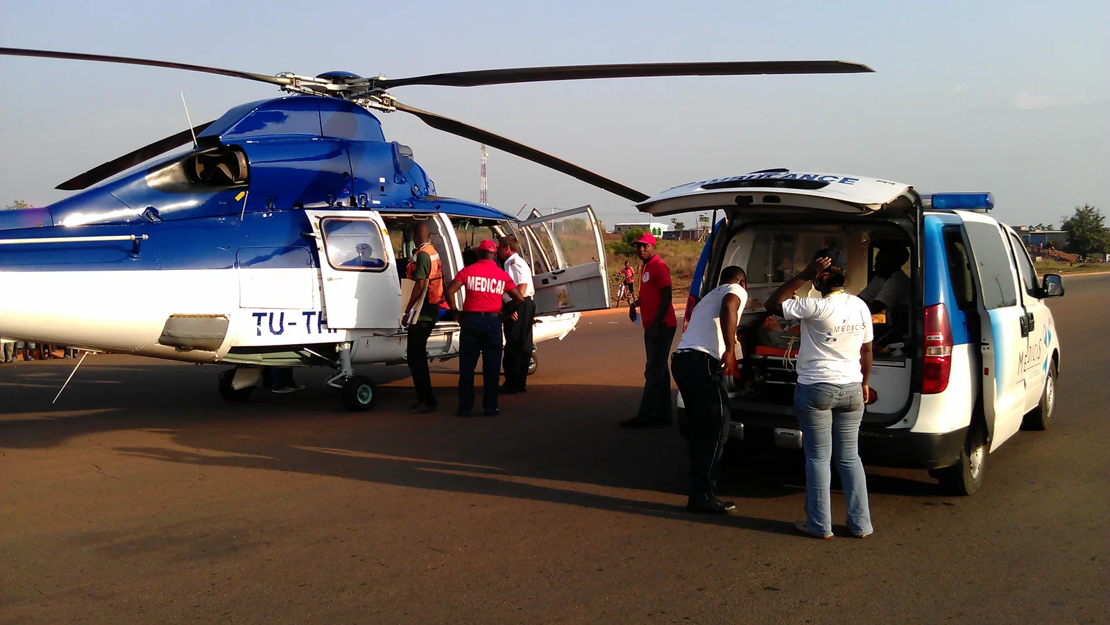 Ambulance MEDICIS Assistance — transfert héliporté